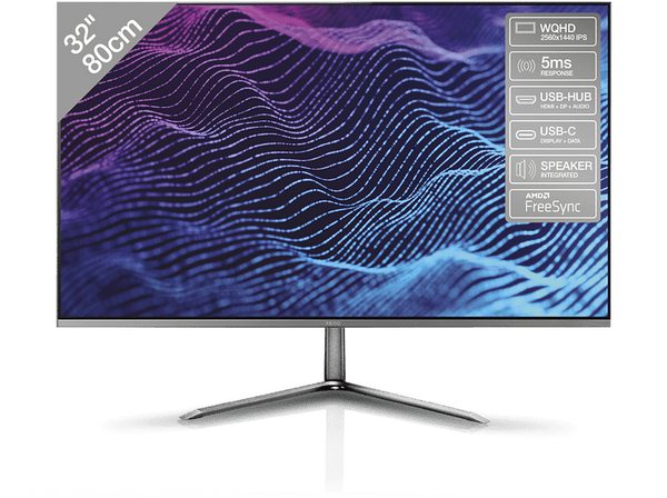 Peaq PMOS322-IQSC 31.5  WQHD 5 ms 75 Hz  Metal Negro