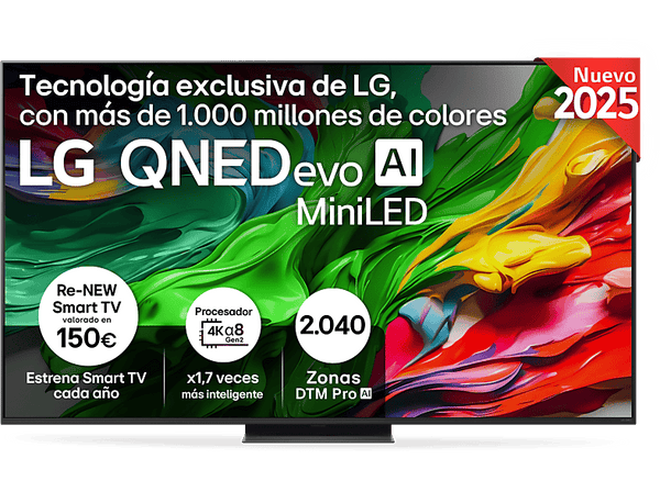 LG 65QNED87A6B UHD 4K Procesador Inteligente α8 AI Processor 4K  Ashed Blue