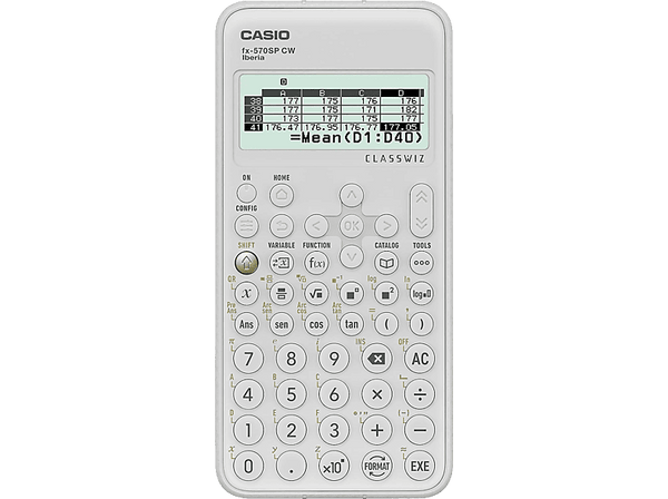 Casio FX-570SPCW Más de 560 funciones Pantalla  idiomas Blanco
