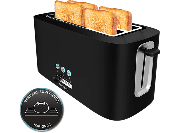 Cecotec Toast&Taste 16000 Extra Double 1630 W 2  Funciones Negro