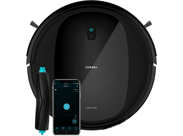 Cecotec Conga Flash Connected Titanium 2100 Pa 4 en 1 3 Niveles  Wi-Fi Negro