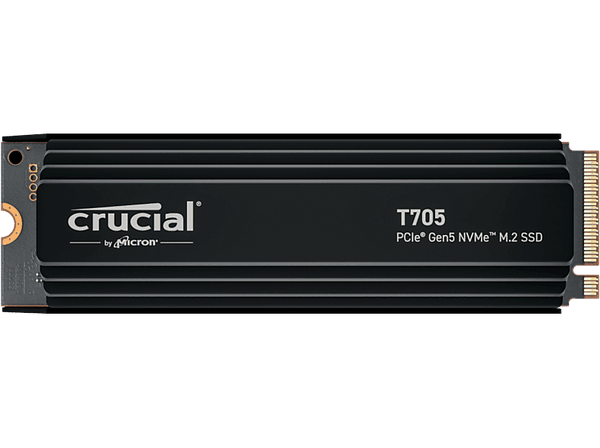 (❤️‿❤️) Crucial T705 PCIe Gen5 NVMe M.2 with heatsink Interno Velocidad  MB/s Negro